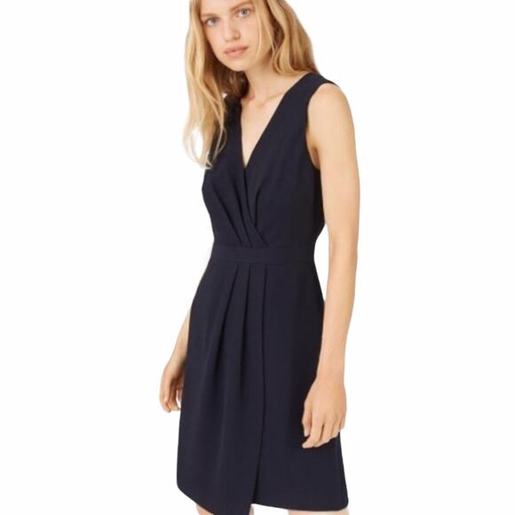 Club Monaco Black Winona Drape Dress 4 - Picture 1 of 8